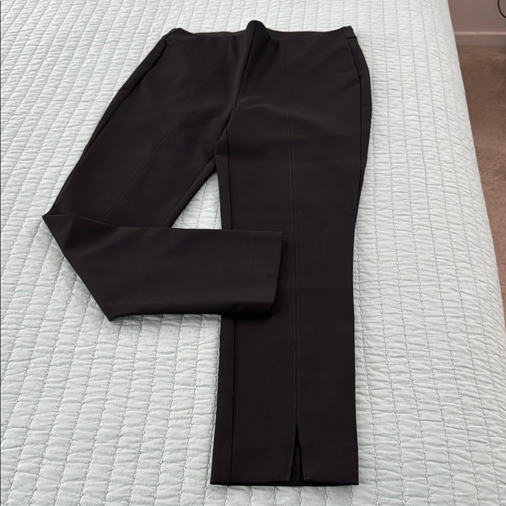 Chico's Black Straight Leg Pants with Tailored Finish